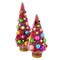 Cody Foster 14.0 Inch Decorated Tree Pink Set/2 Christmas Decorative Tree Set , Lightweight Christmas Decor Christmas Bottle Brush